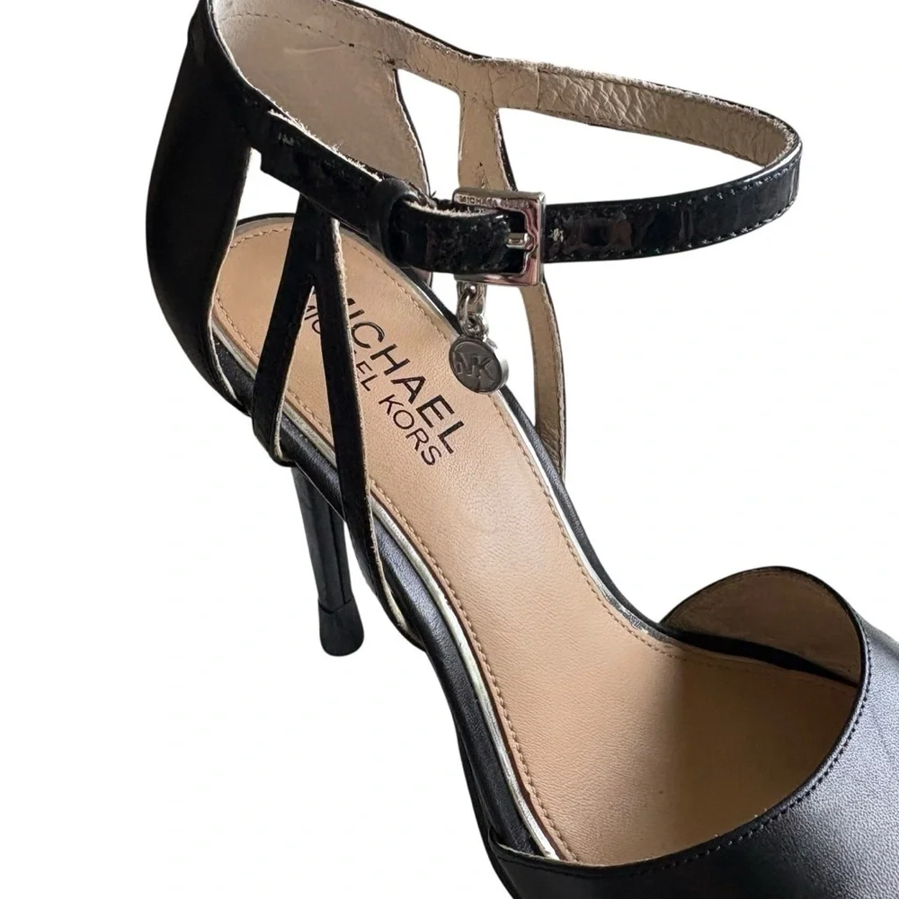 Michael Kors Black Open-Toe Heels